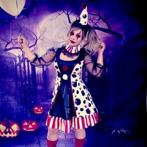 Halloween clown costume size S 6/8
